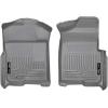 imageHusky Liners Weatherbeater Floor Mats  Fits 2009  2014 Ford F150 SuperCrew Cab wout Manual Shifter Footwell Coverage  Front ampamp 2nd Row 3pc Black  98331Grey