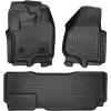 imageHusky Liners Weatherbeater Floor Mats  Fits 20122016 Ford F250F350 Crew CAB ONLY with Drivers Side Foor Rest ampamp Without Manual Transfer Case Shifter  Front ampamp 2nd Row 3pc Black  99711Black