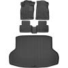 imageHusky Liners Weatherbeater Floor Mats  Fits 2016  2021 Honda Civic CoupeSedanHatchback See Description 2019  2021 Honda Insight  Front ampamp 2nd Row 3pc Black  98461Black