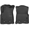 imageHusky Liners Weatherbeater Floor Mats  Fits 20182024 Toyota Tacoma Double ampamp Access CAB ONLY wAuto Trans  Front Row 2pc Black  13971Black