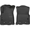 imageHusky Liners Weatherbeater Floor Mats  Fits 20182024 Toyota Tacoma Double ampamp Access CAB ONLY wAuto Trans  Front Row 2pc Black  13971Black