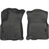 imageHusky Liners Weatherbeater Floor Mats  Fits 20182024 Toyota Tacoma Double ampamp Access CAB ONLY wAuto Trans  Front Row 2pc Black  13971Black