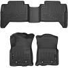 imageHusky Liners Weatherbeater Floor Mats  Fits 20182024 Toyota Tacoma Double ampamp Access CAB ONLY wAuto Trans  Front Row 2pc Black  13971Black