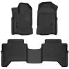 imageHusky Liners Weatherbeater Floor Mats  Fits 2019  2023 Ford Ranger SuperCrew  Front ampamp 2nd Row 3pc Black  94101Black