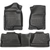 imageHusky Liners Weatherbeater Floor Mats  Fits 2007  2013 Chevrolet Silverado ampamp GMC Sierra 1500 20072014 SilveradoSierra 25003500 Crew Cab Footwell Coverage  Front ampamp 2nd Row 3pc Black  98201
