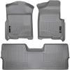 imageHusky Liners Weatherbeater Floor Mats  Fits 2009  2014 Ford F150 SuperCrew Cab wout Manual Shifter Footwell Coverage  Front ampamp 2nd Row 3pc Black  98331Grey
