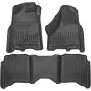imageHusky Liners Weatherbeater Floor Mats  Fits 2009  2024 Ram 1500 1924 Classic Body only Crew Cab 2010  2018 Ram 25003500 wAutomatic Transmission  Front ampamp 2nd Row 3pc Black  99001