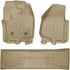 imageHusky Liners Weatherbeater Floor Mats  Fits 20122016 Ford F250F350 Crew CAB ONLY with Drivers Side Foor Rest ampamp Without Manual Transfer Case Shifter  Front ampamp 2nd Row 3pc Black  99711Tan