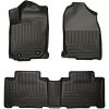 imageHusky Liners Weatherbeater Floor Mats  Fits 2014  2019 Toyota Corolla  Front ampamp 2nd Row 3pc Black  99531