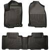 imageHusky Liners Weatherbeater Floor Mats  Fits 20142019 Toyota Corolla wStandard Transmission  Front ampamp 2nd Row 3pc Black  99521