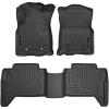 imageHusky Liners Weatherbeater Floor Mats  Fits 20182024 Toyota Tacoma Double ampamp Access CAB ONLY wAuto Trans  Front Row 2pc Black  13971Black