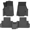 imageHusky Liners Weatherbeater Floor Mats  Fits 20212025 Jeep Grand Cherokee L w2nd Row Bucket Seats ampamp Mounted Cup Holder on Center Hump  Front ampamp 2nd Row 3pc Black  99181Front  2nd Row