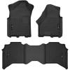 imageHusky Liners Xact Contour Floor Mats  Fits 20192024 Dodge Ram 25003500 Crew CAB ONLY  Front ampamp 2nd Row 3pc Black  53638