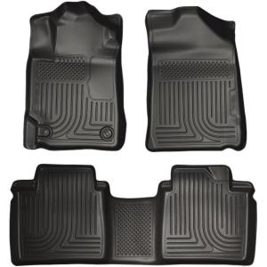 imageHusky Liners Weatherbeater Floor Mats  Fits 2007  2011 Toyota Camry  Front ampamp 2nd Row 3pc Black  98511