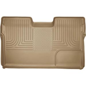 imageHusky Liners Weatherbeater Floor Mats  Fits 2009  2014 Ford F150 SuperCrew Cab wout Manual Shifter Footwell Coverage  Front ampamp 2nd Row 3pc Black  98331Tan