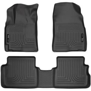 imageHusky Liners Weatherbeater Floor Mats  Fits 20092013 Toyota CorollaMatrix 20092010 Pontiac Vibe  Front ampamp 2nd Row 3pc Black  98531