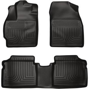 imageHusky Liners Weatherbeater Floor Mats  Fits 20102014 Toyota Prius  Front ampamp 2nd Row 3pc Black  98921Black