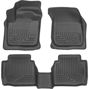 imageHusky Liners Weatherbeater Floor Mats  Fits 2013  2016 Ford Fusion ampamp Lincoln MKZ  Front ampamp 2nd Row 3pc Black  99751Black