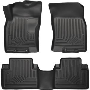 imageHusky Liners Weatherbeater Floor Mats  Fits 20142020 Nissan Rogue Excludes Sport ampamp Select Models 20142015 Nissan XTrail  Front ampamp 2nd Row 3pc Black  98671Front  2nd Row