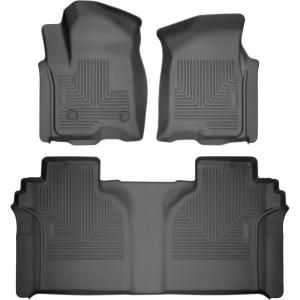 imageHusky Liners Weatherbeater Floor Mats  Fits 20152025 Ford F150 SUPERCAB ONLY  Front ampamp 2nd Row 3pc Black  94051Front  2nd  SuperCrew wo FF Storage