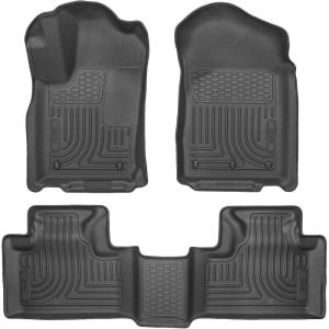 imageHusky Liners Weatherbeater Floor Mats  Fits 2016  2025 Dodge Durango 2016  2021 Jeep Grand Cherokee 2022 Jeep Grand Cherokee WK  Front ampamp 2nd Row 3pc Black  991512011  2015