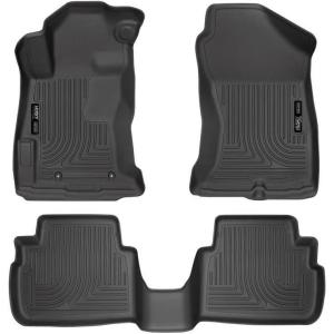 imageHusky Liners Weatherbeater Floor Mats  Fits 2018  2023 Subaru Crosstrek 2017  2023 Subaru Impreza  Front ampamp 2nd Row 3pc Black  99661