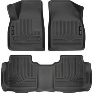 imageHusky Liners Weatherbeater Floor Mats  Fits 20192025 Chevrolet Blazer 20172025 Cadillac XT5 1723 GMC Acadia  Front ampamp 2nd Row 3pc Black  99141Front  2nd Row  XT5  Acadia  Blazer