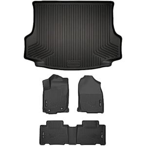 imageHusky Liners Weatherbeater Floor Mats  Fits 20192025 Toyota RAV4 Does NOT Fit Hybrid Models  Front ampamp 2nd Row 3pc Black  95501Front  2nd Row  Cargo