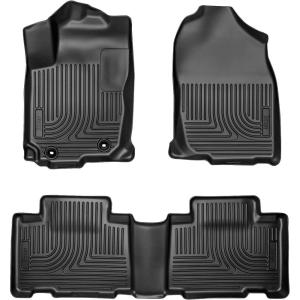 imageHusky Liners Weatherbeater Floor Mats  Fits 20192025 Toyota RAV4 Does NOT Fit Hybrid Models  Front ampamp 2nd Row 3pc Black  95501Front  2nd Row