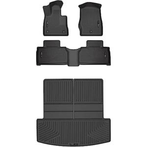 imageHusky Liners Weatherbeater Floor Mats  Fits 2020  2025 Ford Explorer Fits to Back of 2nd Row  Folds Up ampamp Down w3rd Row  Front ampamp 2nd Row  Cargo 5pc Black