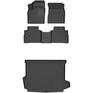 imageHusky Liners Weatherbeater Floor Mats  Fits 20212024 Nissan Rogue  Front ampamp 2nd Row  Cargo 4pc Black