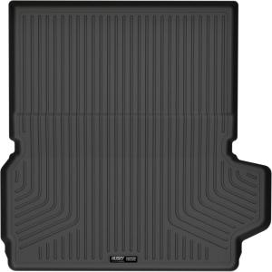 imageHusky Liners Weatherbeater Floor Mats  Fits 20212025 Jeep Grand Cherokee L w2nd Row Bucket Seats ampamp Mounted Cup Holder on Center Hump  Front ampamp 2nd Row 3pc Black  99181Cargo