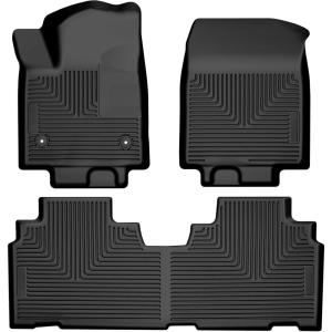 imageHusky Liners Weatherbeater Floor Mats  Fits 20242026 Chevrolet Blazer EV  Front ampamp 2nd Row 3pc Black  95371Front  2nd Row
