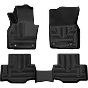 imageHusky Liners Weatherbeater Floor Mats  Fits 20242026 Mazda CX90  Front ampamp 2nd Row 3pc Black  95481