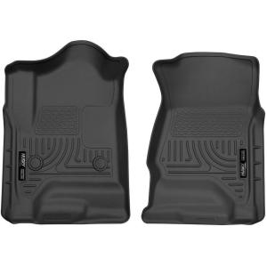 imageHusky Liners Weatherbeater Floor Mats  Fits Various 20142020 Chevrolet Silverado GMC Sierra Cadillac Escalade ampamp ESV Yukon ampamp XL Suburban Tahoe See Description  Front Row 2pc Black  18231