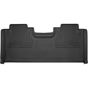 imageHusky Liners Xact Contour Floor Mats  Fits 20152024 Ford F150 Includes 20222024 Lightning SuperCrew Without Fold Flat Storage Full Coverage  Front ampamp 2nd Row 3pc Black  534982nd  SuperCab