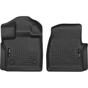 imageHusky Liners Xact Contour Floor Mats  Fits 20152024 Ford F150 Includes 20222024 Lightning SuperCrew Without Fold Flat Storage Full Coverage  Front ampamp 2nd Row 3pc Black  53498Front  Standard