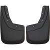 imageHusky Liners  56886 Fits 201418 Chevrolet Silveado 1500 2019 Chevrolet Silverado 1500 LD 201519 Chevrolet Silverado 25003500  SINGLE REAR WHEELS Custom Front and Rear Mud Guard Set BlackCustom Front Mud Guards