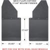 imageHusky Liners  Mud Flaps  Kick Back Mud Flaps 14quot Wide  Black Top and Black Weight  Black  17112  Fits Chevrolet Silverado Ford F150 Dodge Ram Toyota TocomaTundra 2 Pcs