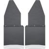 imageHusky Liners  Mud Flaps  Kick Back Mud Flaps 12quot Wide  Black Top and Stainless Steel Weight  Black  17104  Fits 19882018 Ford F150F250F350 2 Pcs