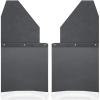 imageHusky Liners  Mud Flaps  Kick Back Mud Flaps 14quot Wide  Black Top and Stainless Steel Weight  Black  17111  Fits Chevrolet Silverado Ford F150 Dodge Ram Toyota TocomaTundra 2 Pcs
