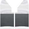 imageHusky Liners  Mud Flaps  Kick Back Mud Flaps 14quot Wide  Stainless Steel Top and Weight  Black  17113  Fits Chevrolet Silverado Ford F150 Dodge Ram Toyota TocomaTundra 2 Pcs
