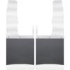 imageHusky Liners  Mud Flaps  Kick Back Mud Flaps Front 12quot Wide  Stainless Steel Top and Weight  Stainless Steel  17098  Fits 20092018 Dodge Ram 150025003500 2019 DodgeRam 1500 2 Pcs