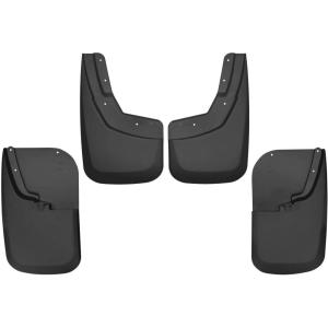 imageHusky Liners  Front ampamp Rear Mud Guards  2011  2016 Ford F250F350 w Single Rear Wheels ampamp wo OEM Fender Flares Front ampamp Rear Set  Black 4 Pc  56686Custom Front and Rear Mud Guard Set