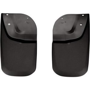 imageHusky Liners  Front ampamp Rear Mud Guards  2011  2016 Ford F250F350 w Single Rear Wheels ampamp wo OEM Fender Flares Front ampamp Rear Set  Black 4 Pc  56686Custom Rear Mud Guards