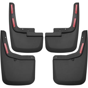 imageHusky Liners  Front ampamp Rear Mud Guards  20152020 Ford F150 wOEM Fender Flares Front ampamp Rear Set  Black 4 Pc  584564 Piece Set