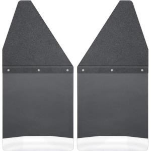 imageHusky Liners  Mud Flaps  Kick Back Mud Flaps 12quot Wide  Black Top and Stainless Steel Weight  Black  17100  Fits Chevrolet Silverado Ford F150 Dodge Ram Toyota TocomaTundra 2 Pcs