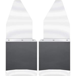 imageHusky Liners  Mud Flaps  Kick Back Mud Flaps 12quot Wide  Stainless Steel Top and Weight  Black  17099  Fits 19882018 Ford F150F250F350 2 Pcs