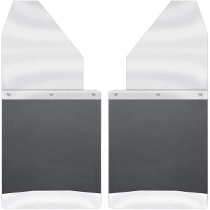 imageHusky Liners  Mud Flaps  Kick Back Mud Flaps 14quot Wide  Stainless Steel Top and Weight  Black  17113  Fits Chevrolet Silverado Ford F150 Dodge Ram Toyota TocomaTundra 2 Pcs