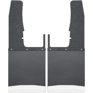 imageHusky Liners  Mud Flaps  Kick Back Mud Flaps Front 12quot Wide  Black Top and Stainless Steel Weight  Black  17102  Fits 20092018 Dodge Ram 150025003500 2019 DodgeRam 1500 2 Pcs
